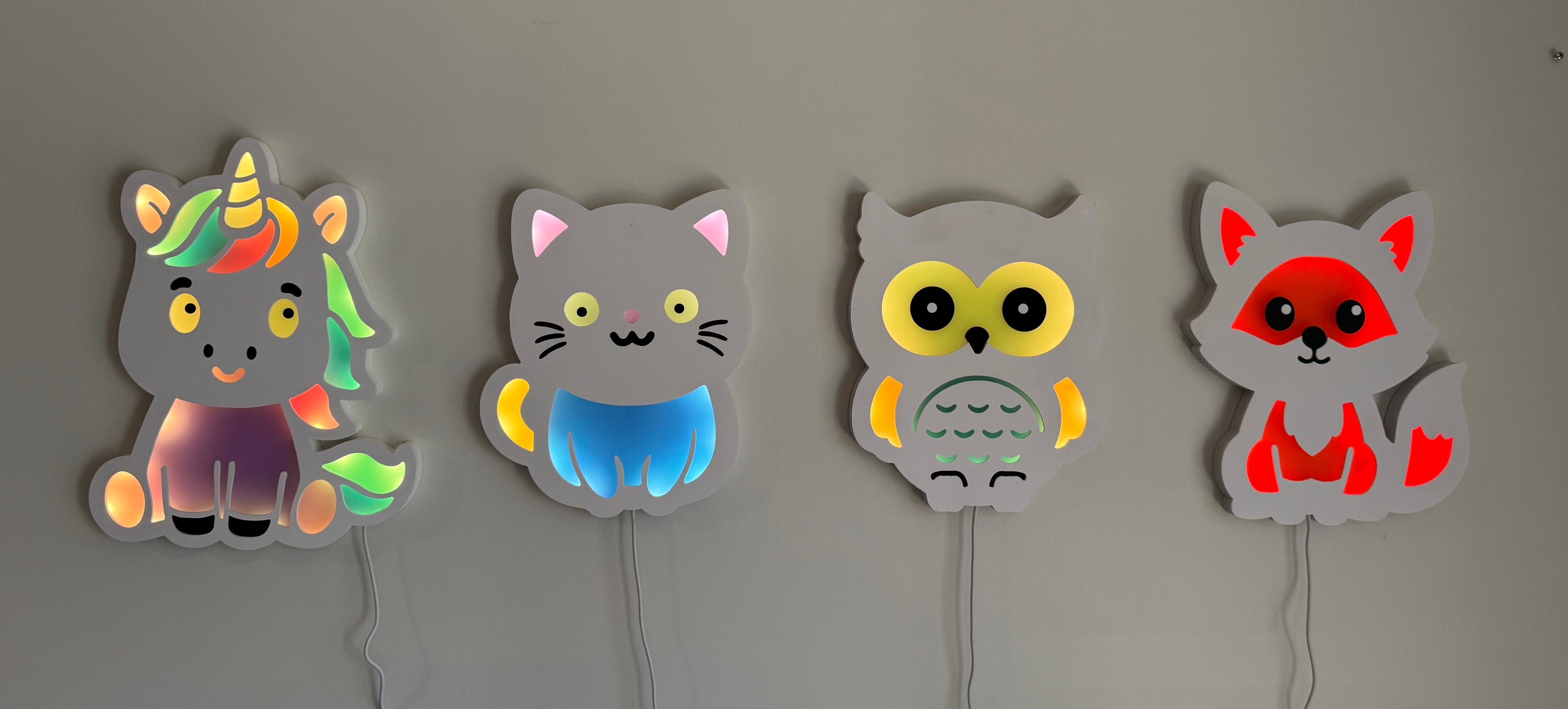 Magical Unicorn LED Wall Lamp – Color-Changing Night Light for Kids