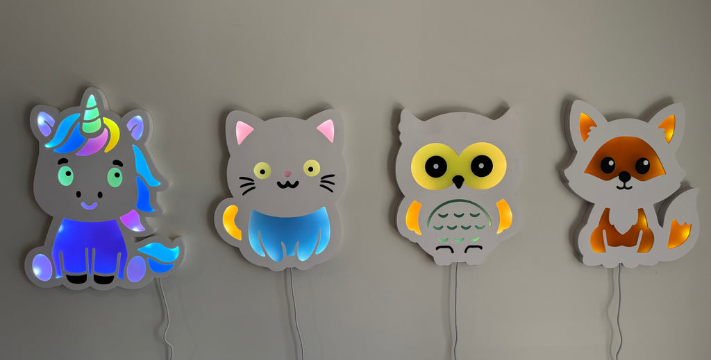 Color-Changing Owl Wall Lamp – Smart LED Night Light for Kids