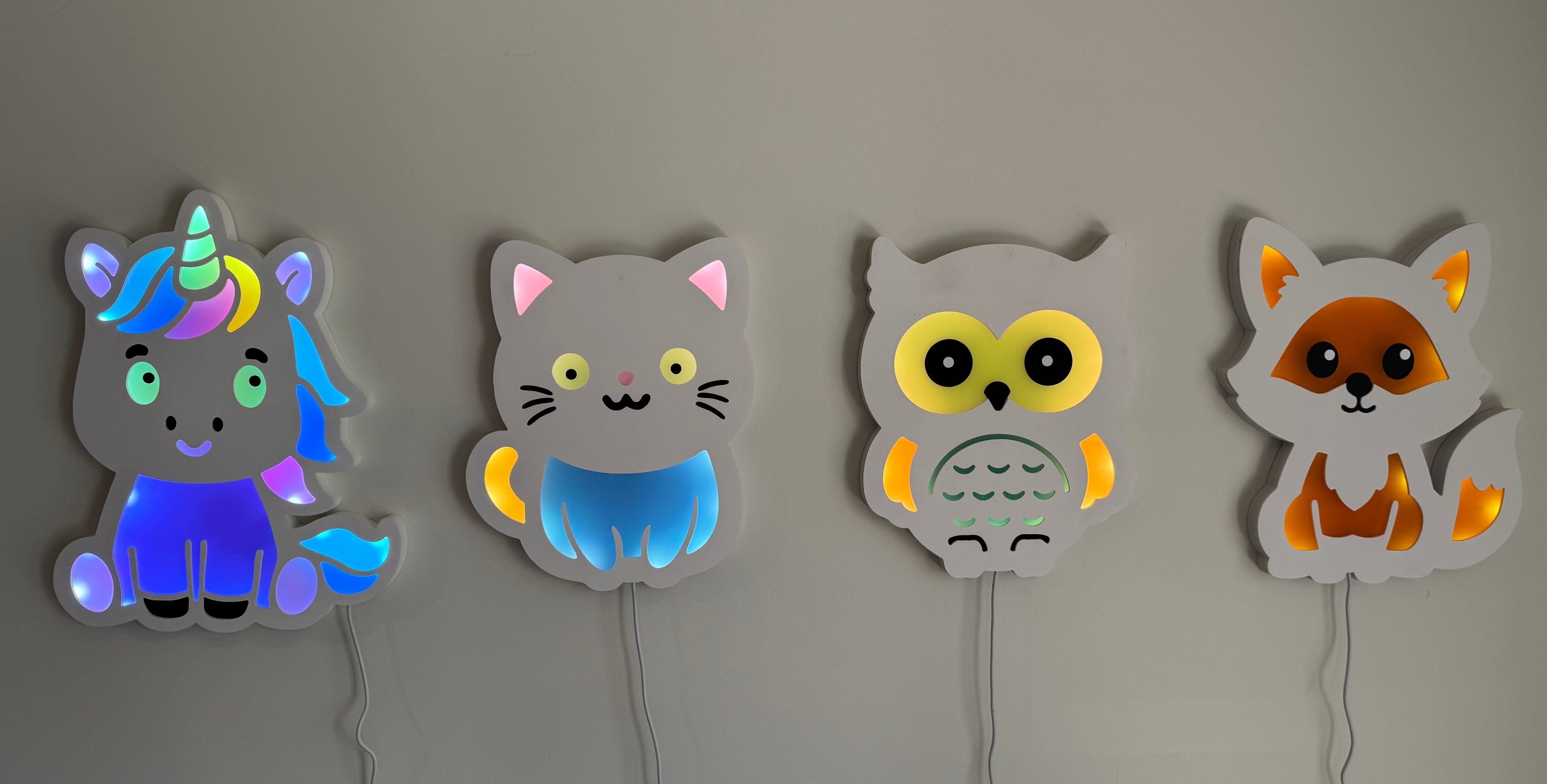 Color-Changing Owl Wall Lamp – Smart LED Night Light for Kids
