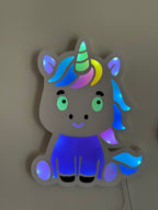 Magical Unicorn LED Wall Lamp – Color-Changing Night Light for Kids