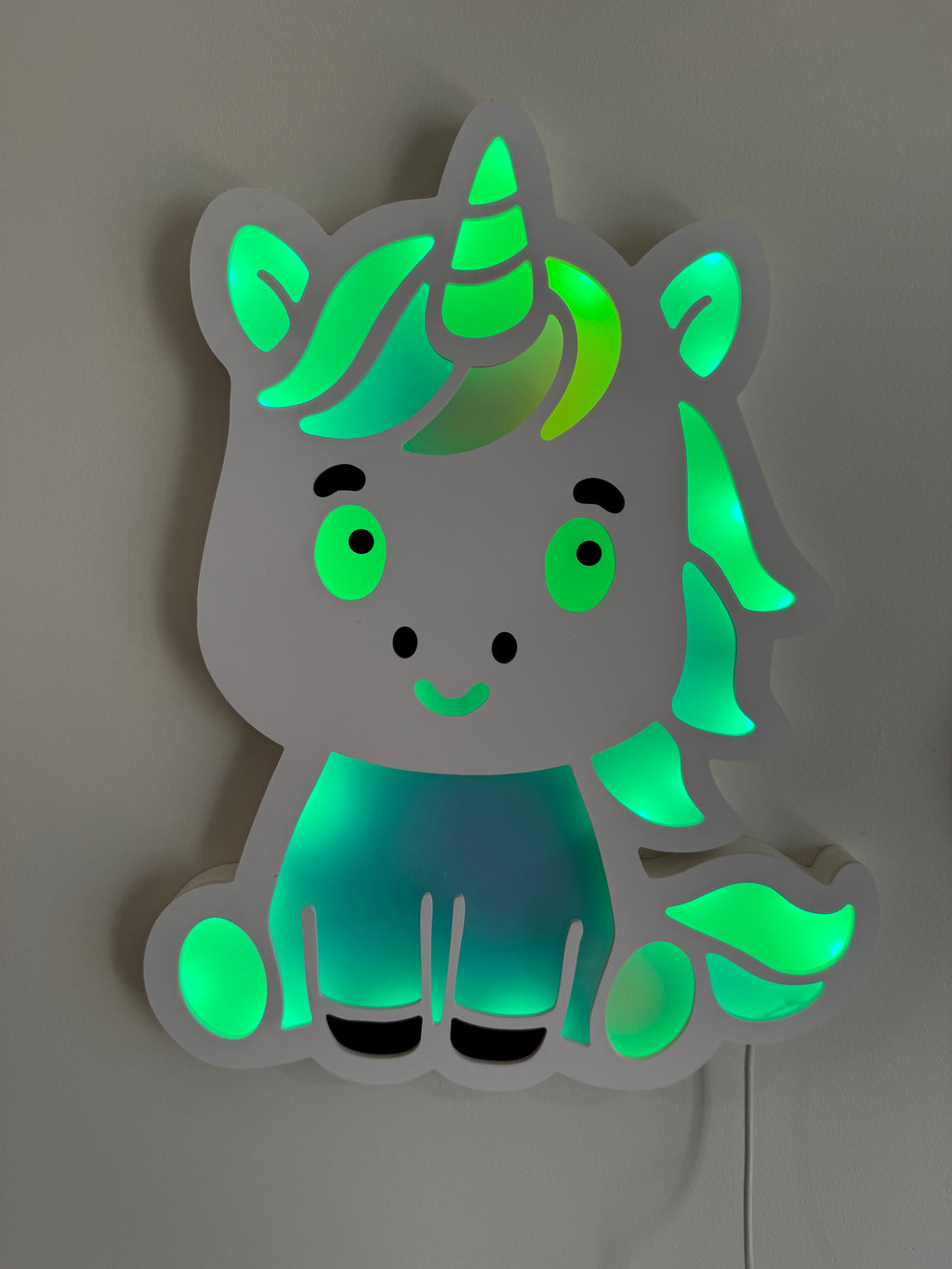 Magical Unicorn LED Wall Lamp – Color-Changing Night Light for Kids