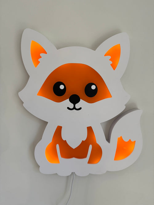 Color-Changing Fox Wall Lamp – Smart LED Night Light for Kids