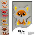Color-Changing Fox Wall Lamp – Smart LED Night Light for Kids