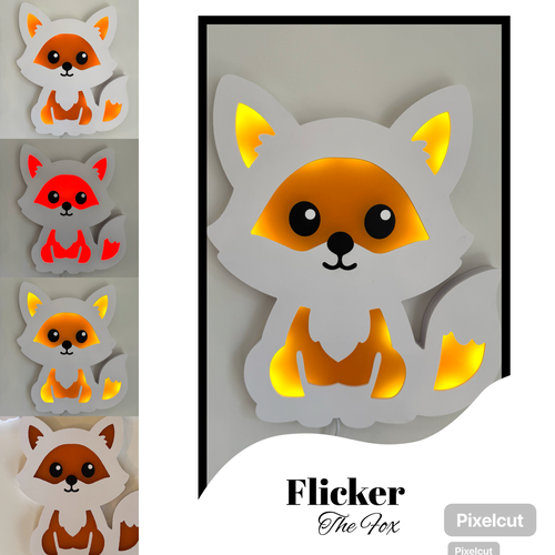 Color-Changing Fox Wall Lamp – Smart LED Night Light for Kids