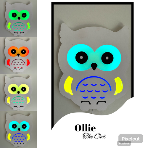 Color-Changing Owl Wall Lamp – Smart LED Night Light for Kids