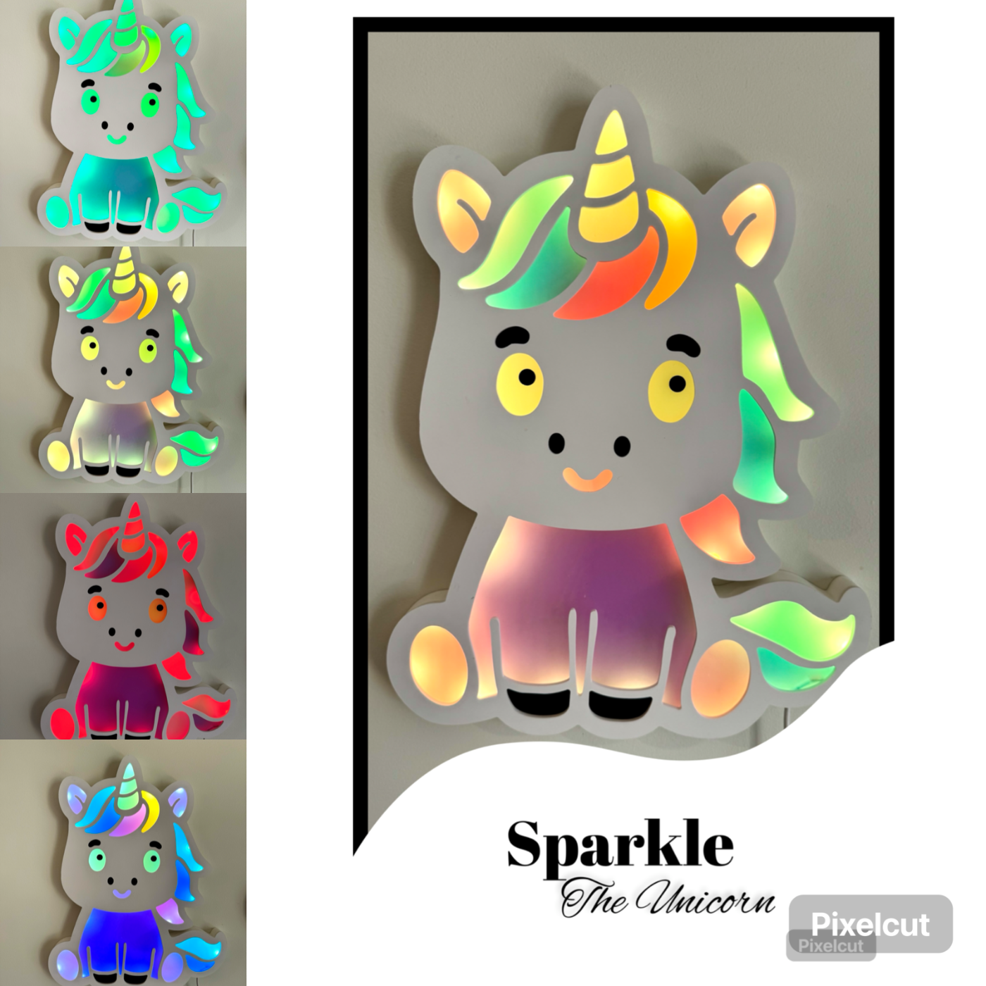 Magical Unicorn LED Wall Lamp – Color-Changing Night Light for Kids