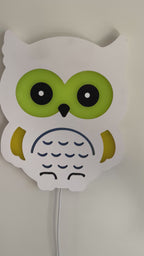 Color-Changing Owl Wall Lamp – Smart LED Night Light for Kids