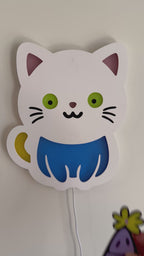 Color-Changing Cat Wall Lamp – Smart LED Night Light for Kids