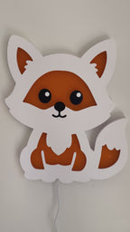 Color-Changing Fox Wall Lamp – Smart LED Night Light for Kids